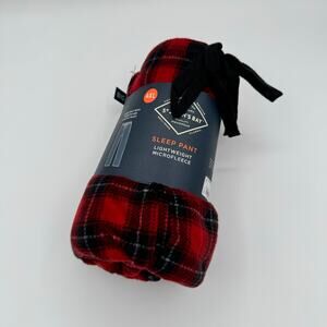 St. John's Bay Men's Big & Tall Micro Fleece Red Plaid Pajama Pants Size 4XL